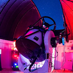 Inside the Mount Kent space observatory