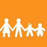 Icon of a typical family with one child with a bandaged head