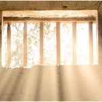 Light shining through prison cell window