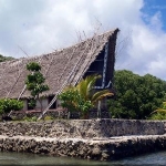Pacific island home close to sea level